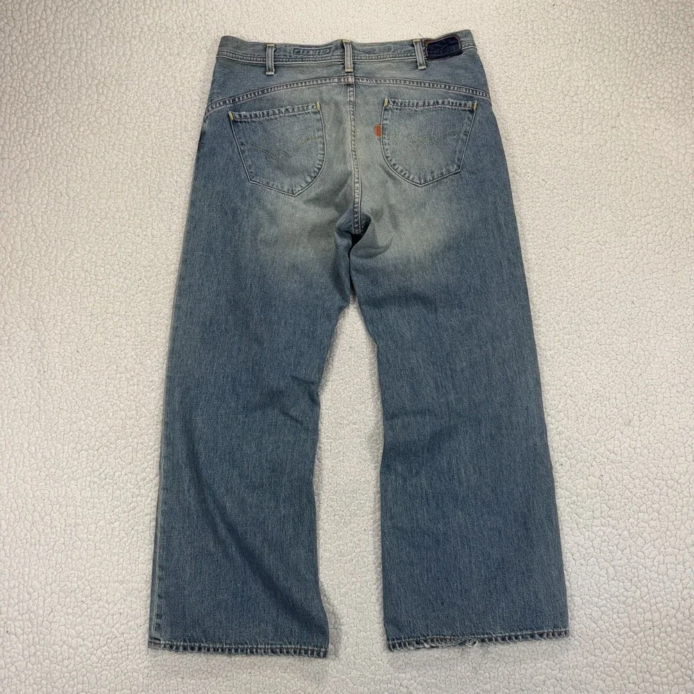 VTG AG The Trip Wide Leg Jeans Men's 36x30 USA Made Y2K Streetwear Grunge Skater